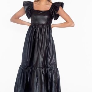 Brooke Vegan Leather Dress, Olivia James the Label